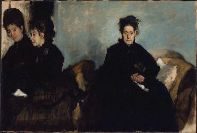 Duchesa di Montejasi with Her Daughters  Elena and Camilla ca. 1876   by Edgar Degas   1834-1917  Museum of Fine Arts Boston 2003.250